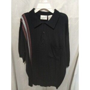 Irvine Park Dark Navy Blue Polo Men Size L Shirt Pocket  Pocket Golf Preppy